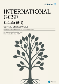 International GCSE Sinhala Getting Started Guide